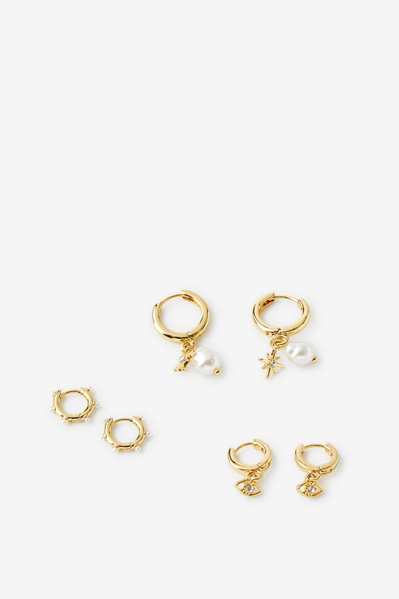 Rubi 3Pk Mid Earring